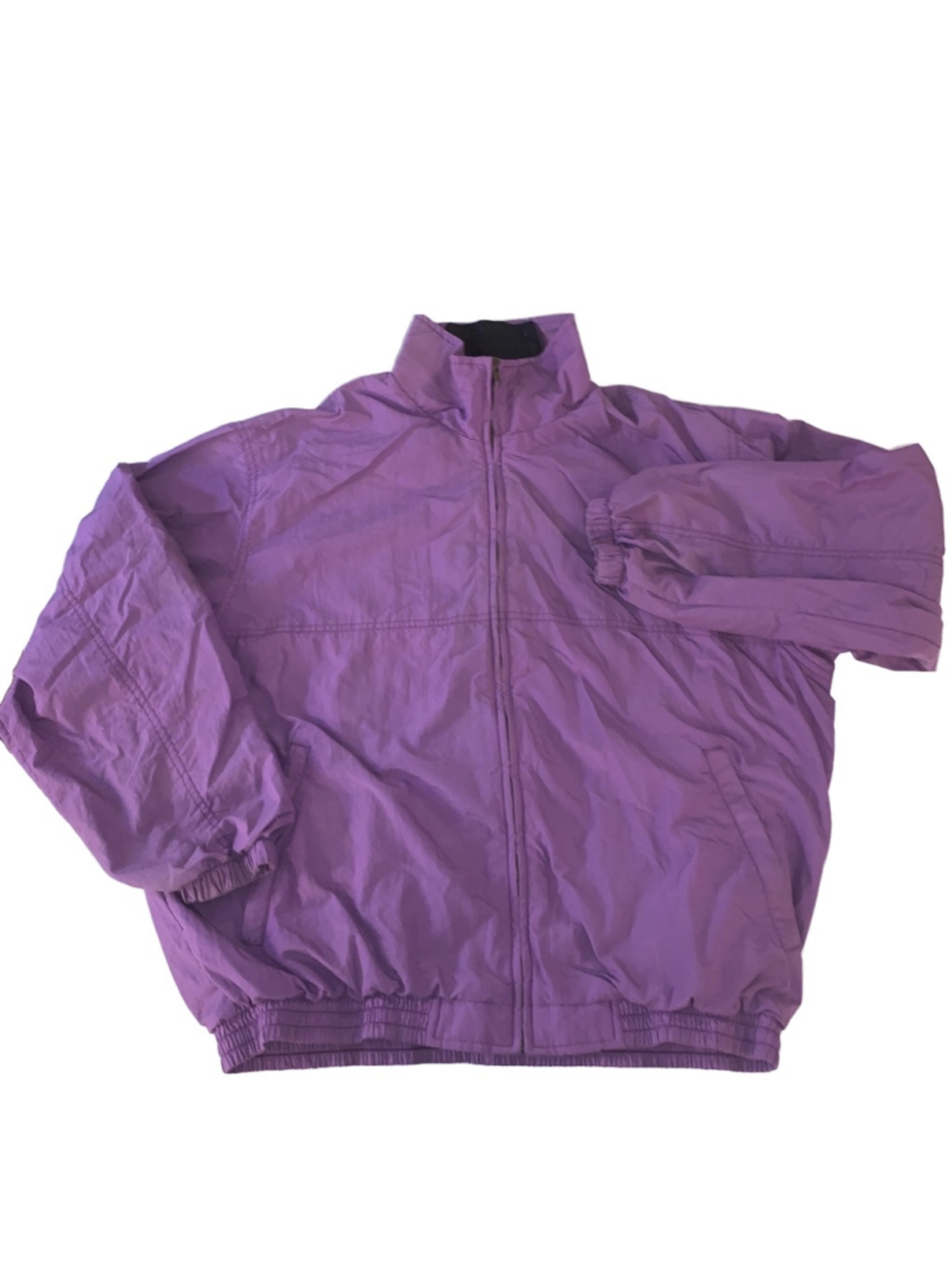 Vintage Great Athletic Sports Jacket size large Purple Full Zip - Picture 2 of 10
